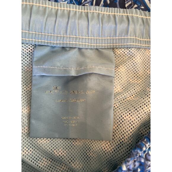 Peter Millar Mens Swim Trunks XL Seaside Collection Tabby Shells Print Blue - Picture 4 of 4